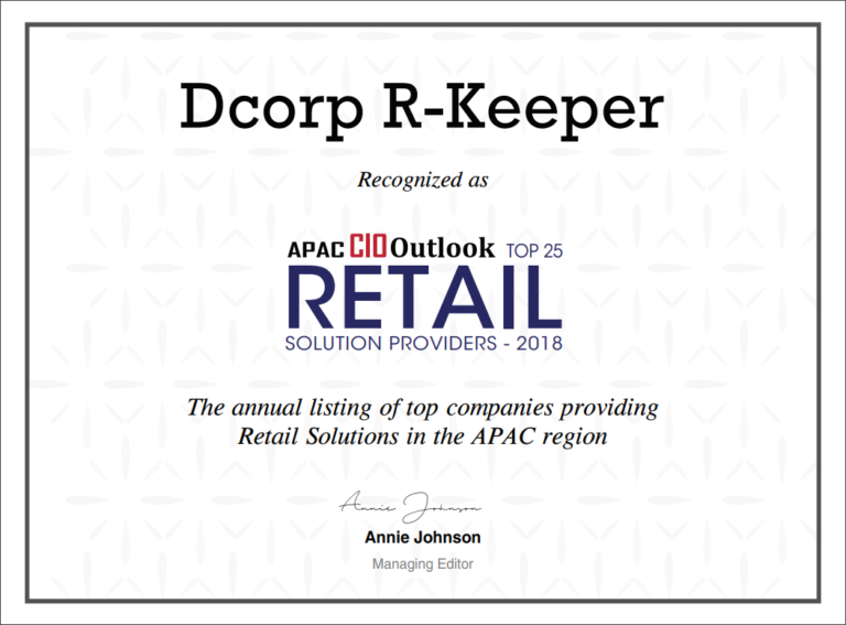 Dcorp R-Keeper Top 25 APAC